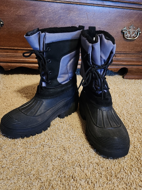 Other - All-Weather Lace-Up Winter Boots in Black and Gray